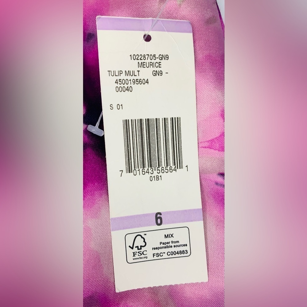 Jones Of New York Collection Tulip Pink And Grey Multi Skirt NWT Size 6! - Picture 6 of 9